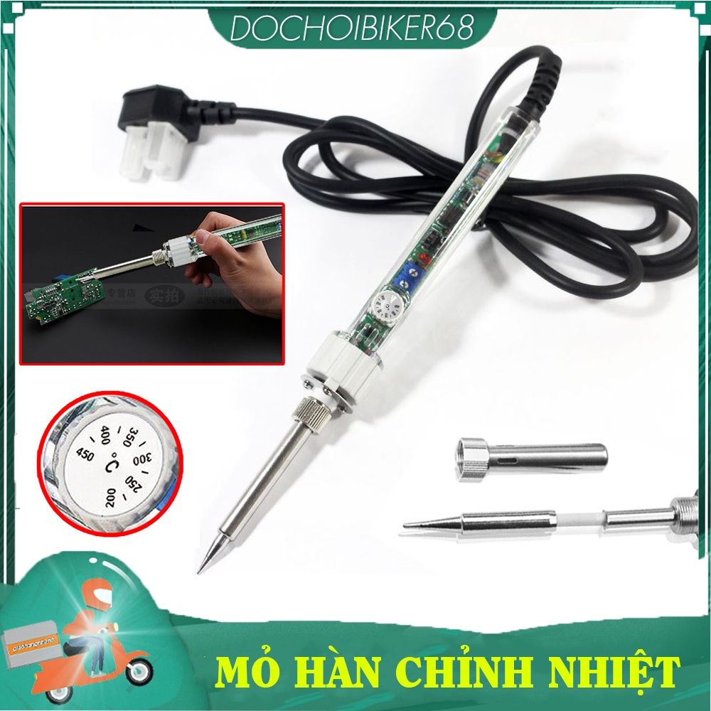 Tay Hàn Chỉnh Nhiệt Độ Trong Suốt Phiên Bản Tốt Nhất NO.907S 60w 220v