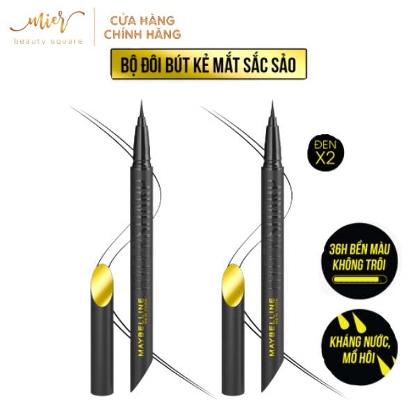 Bút Kẻ Mắt Nước Maybelline Sắc Mảnh BK1 Đen Sắc Sảo 0.4g Hyper Sharp Liner Extreme #BK-1 Ultra Black