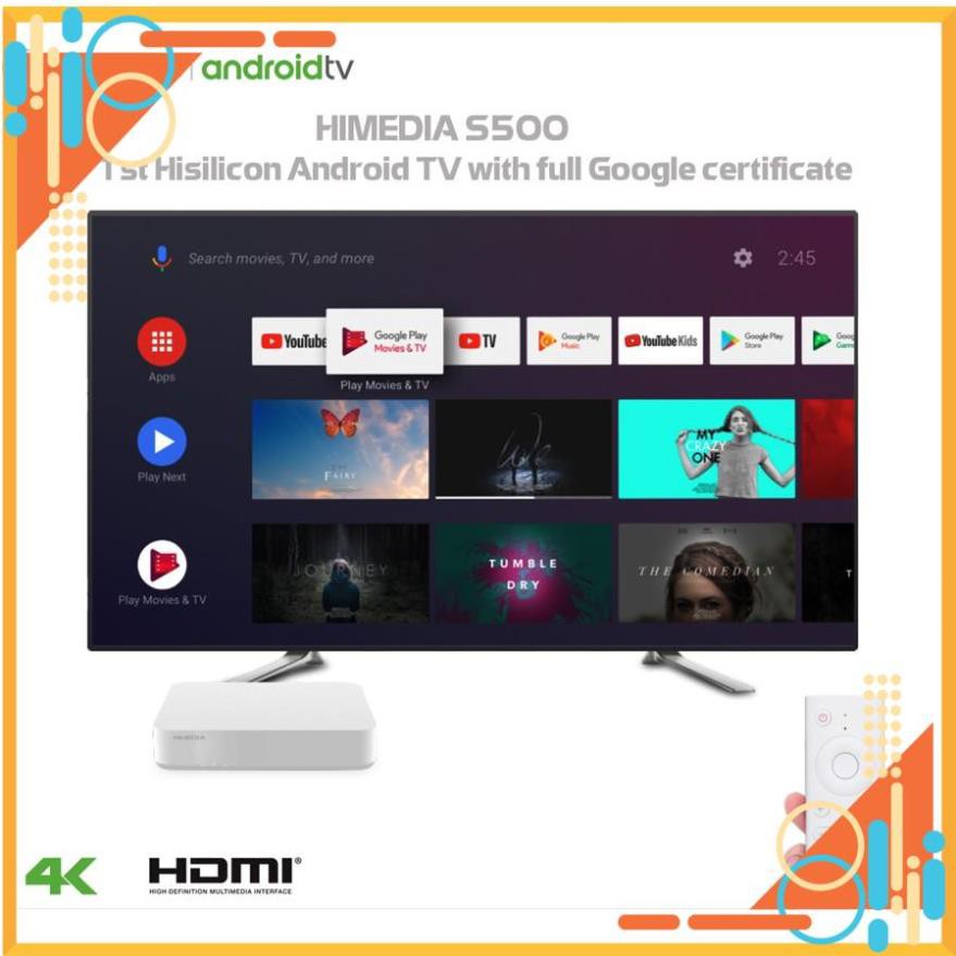 Android Tivi Box Himedia S500 - Android TV 9.0 Chính Chủ - Kèm Remote Voice