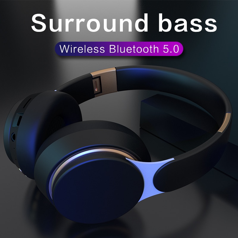 Tai Nghe Bluetooth Không Dây Âm Thanh Stereo Có Thể Gấp Gọn Tích Hợp Mic Cho Pc TV Xiaomi Huawei iphone