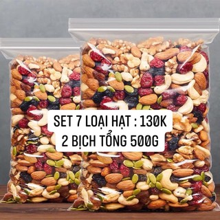 SET 2 GÓI TỔNG 500G 7 LOẠI HẠT DINH DƯỠNG