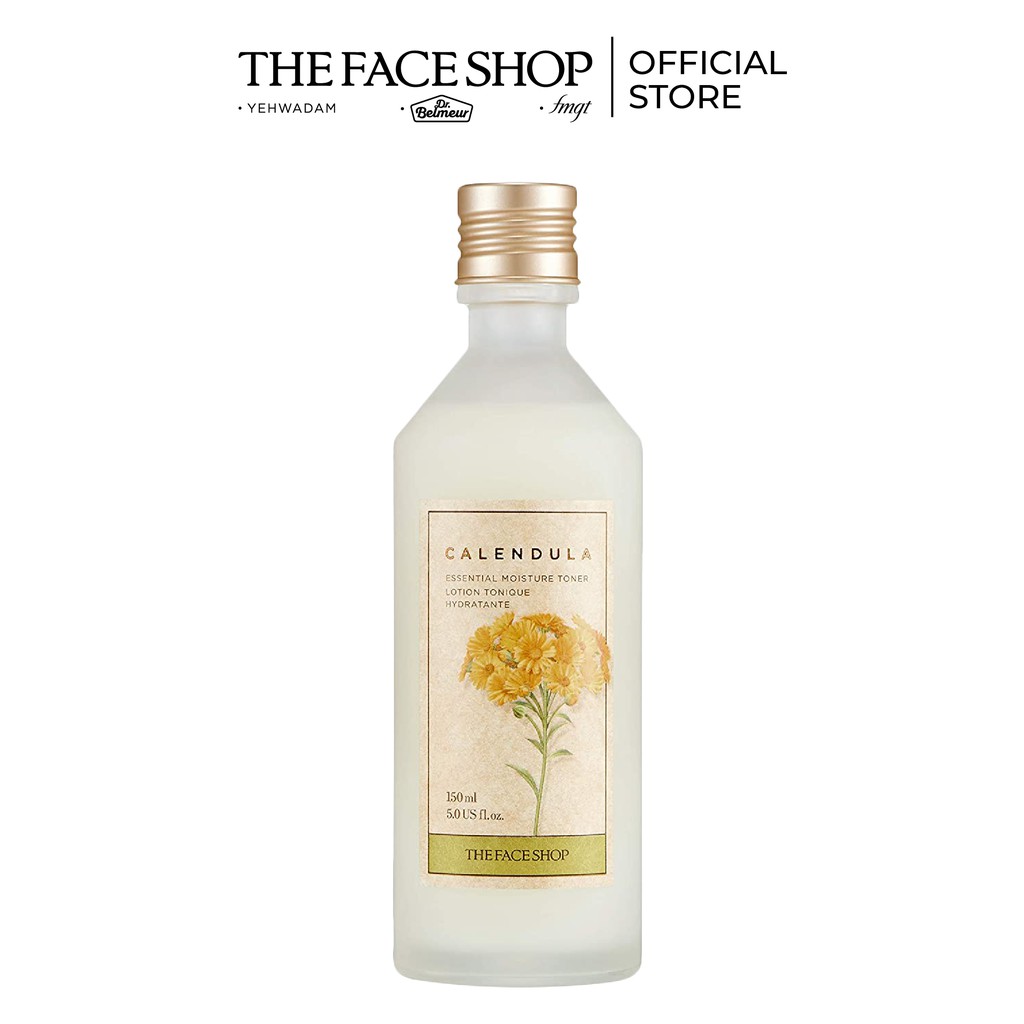 Bộ Dưỡng Dịu Da TheFaceShop Calendula Essential Moisture (Toner, Emulsion, Cream)