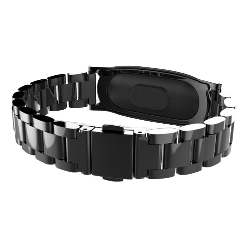 Dây đeo bằng thép không gỉ với khóa kim loại cho Xiaomi Mi Band 2 3 4 Miband 2 3 4