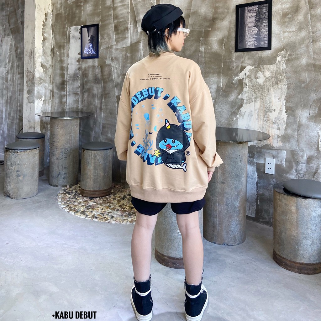Áo Sweatshirt nỉ tay dài Kabu Debut (Tặng kèm móc khóa)