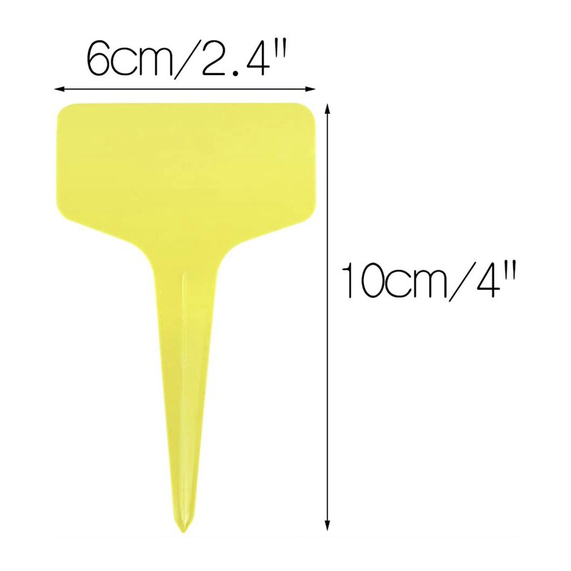 Set 100 Thẻ Nhựa Chữ T 6 X10Cm 5 Màu Chuyên Dụng Gắn Chậu Cây Cảnh