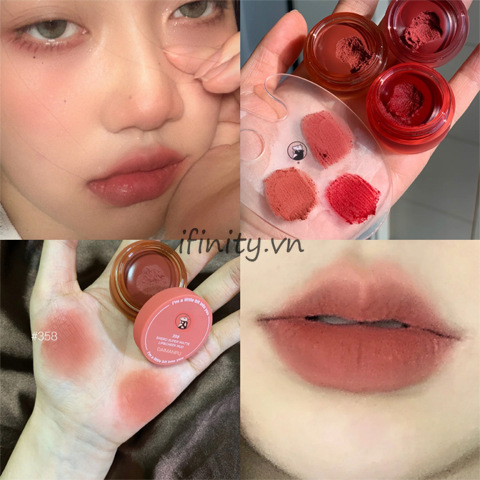 [Hàng Mới Về] Son Môi DAIMANPU Màu Lì Nude Lâu Trôi Chống Thấm Nước Kèm Cọ Trang Điểm