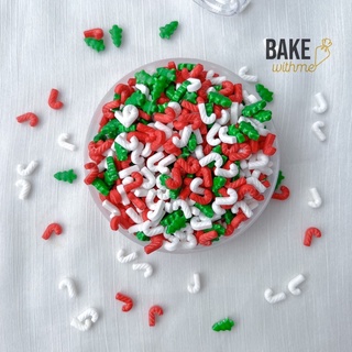 Kẹo bi đường, kẹo trang trí giáng sinh, cây kẹo, cây thông để trang trí bánh sinh nhật, bánh kem, cupcake