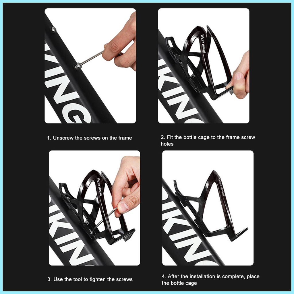 Giá Đỡ Bình Nước Gắn Xe Đạp Kèm Ốc Vít Tiện Dụng