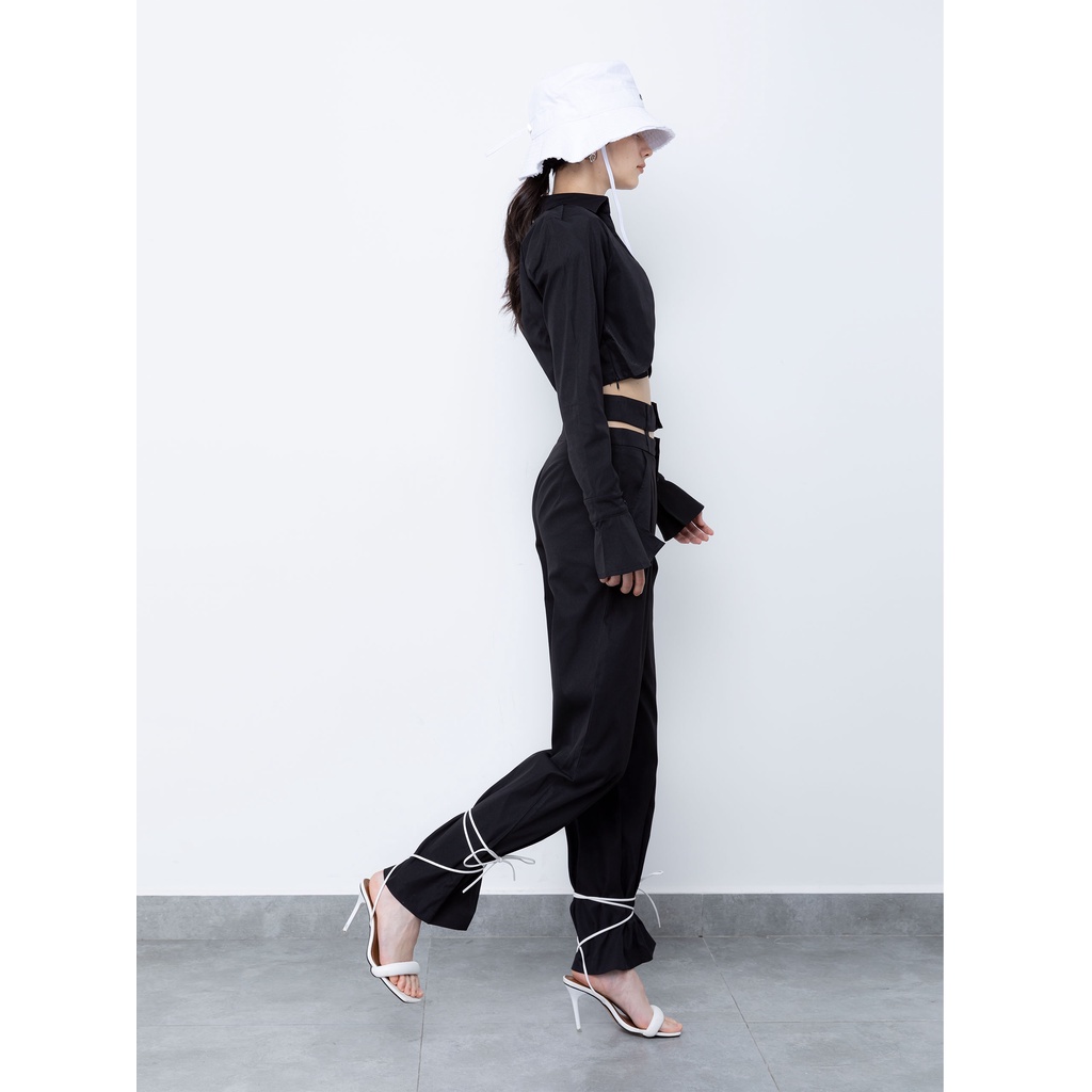Set Nữ Áo Ngắn Blazer - Quần dài , Chất Kaki Cotton , WSD000112,SOMEHOW