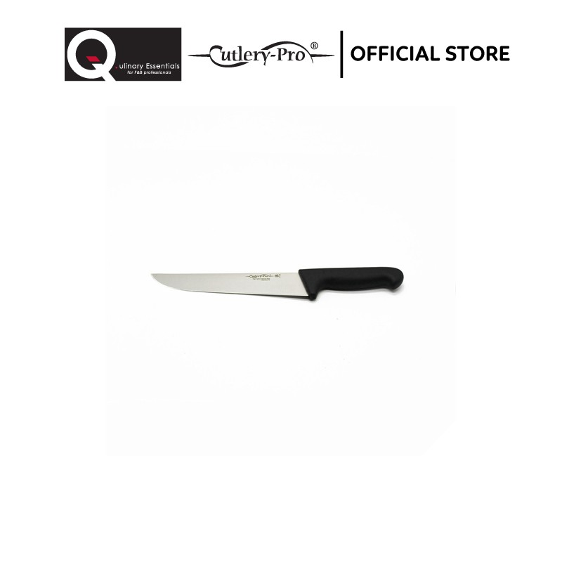 Dao Thái Thịt Cutlery-Pro Lưỡi Thẳng Cán Đen 228Mm