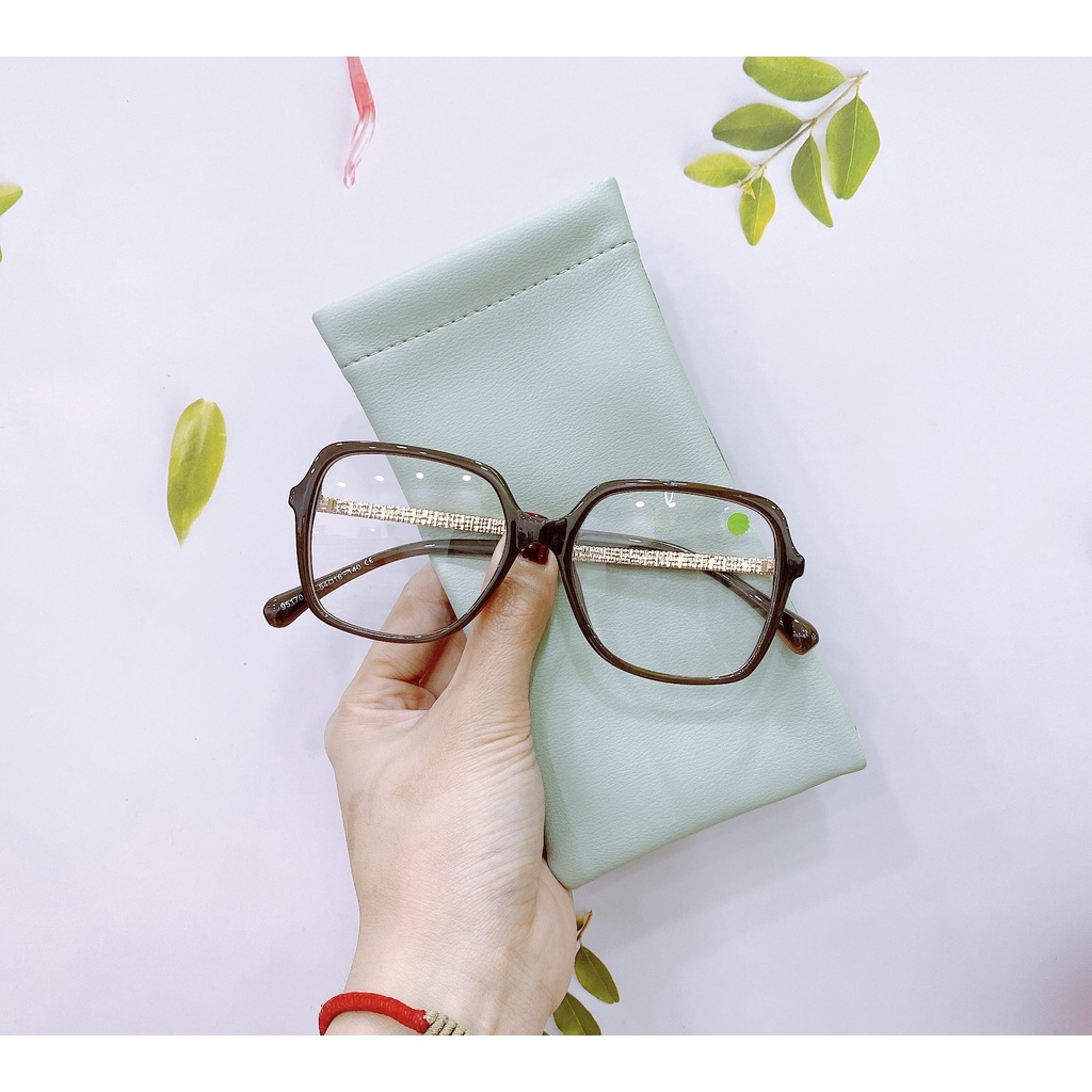 Gọng kính cận nữ GREENEYEWEAR mắt vuông càng kính kim loại 95170