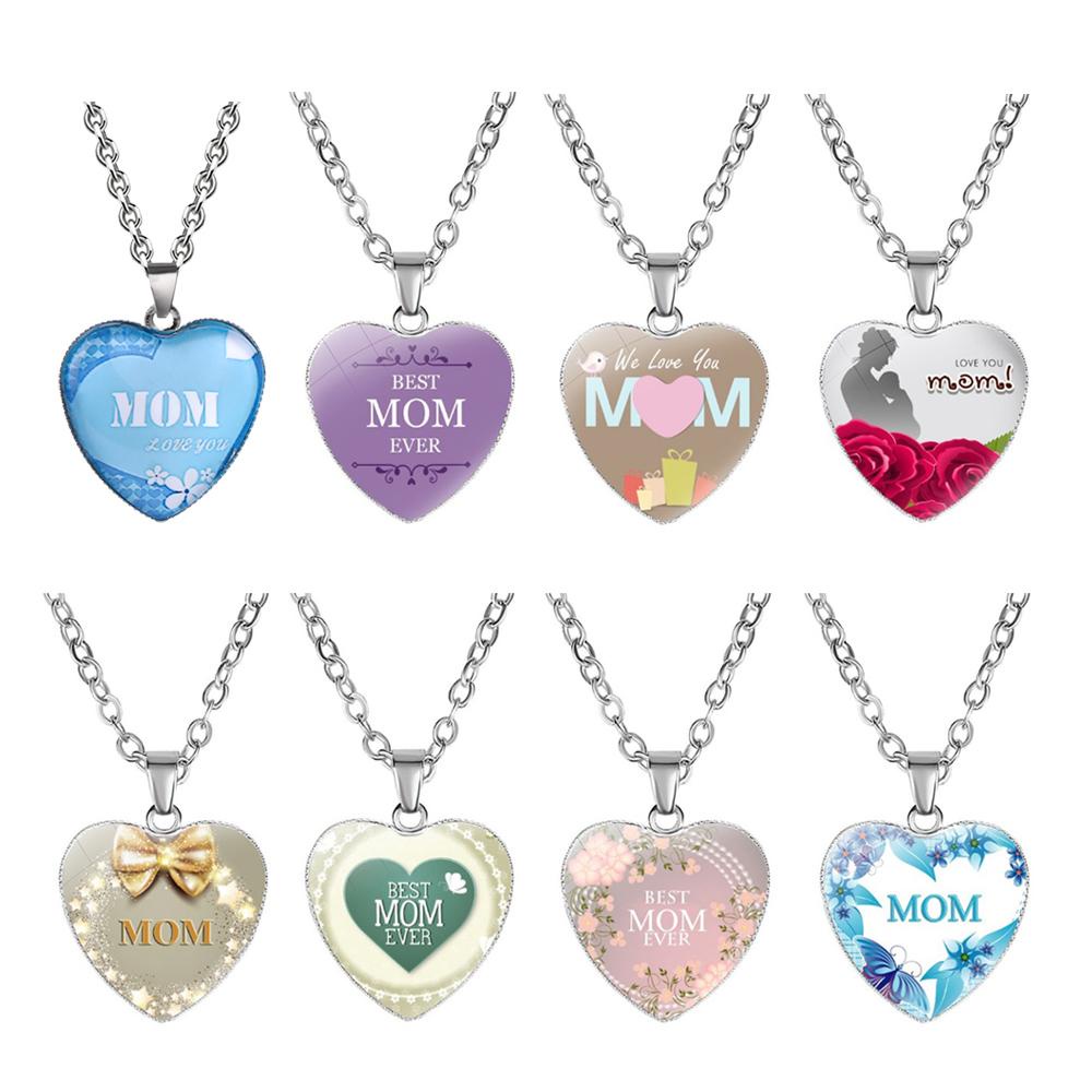 Vòng cổ Kim Loại Mặt Khắc Chữ MOM / Love You Dùng Làm Quà Tặng Ngày Của Mẹ