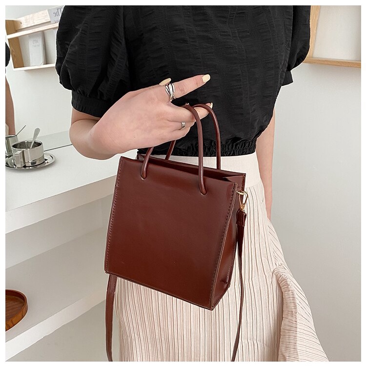 Túi Đeo Chéo JASMIN NOIR Bằng Da Pu Thiết Kế Đơn Giản Thời Trang Retro Cho Nữ