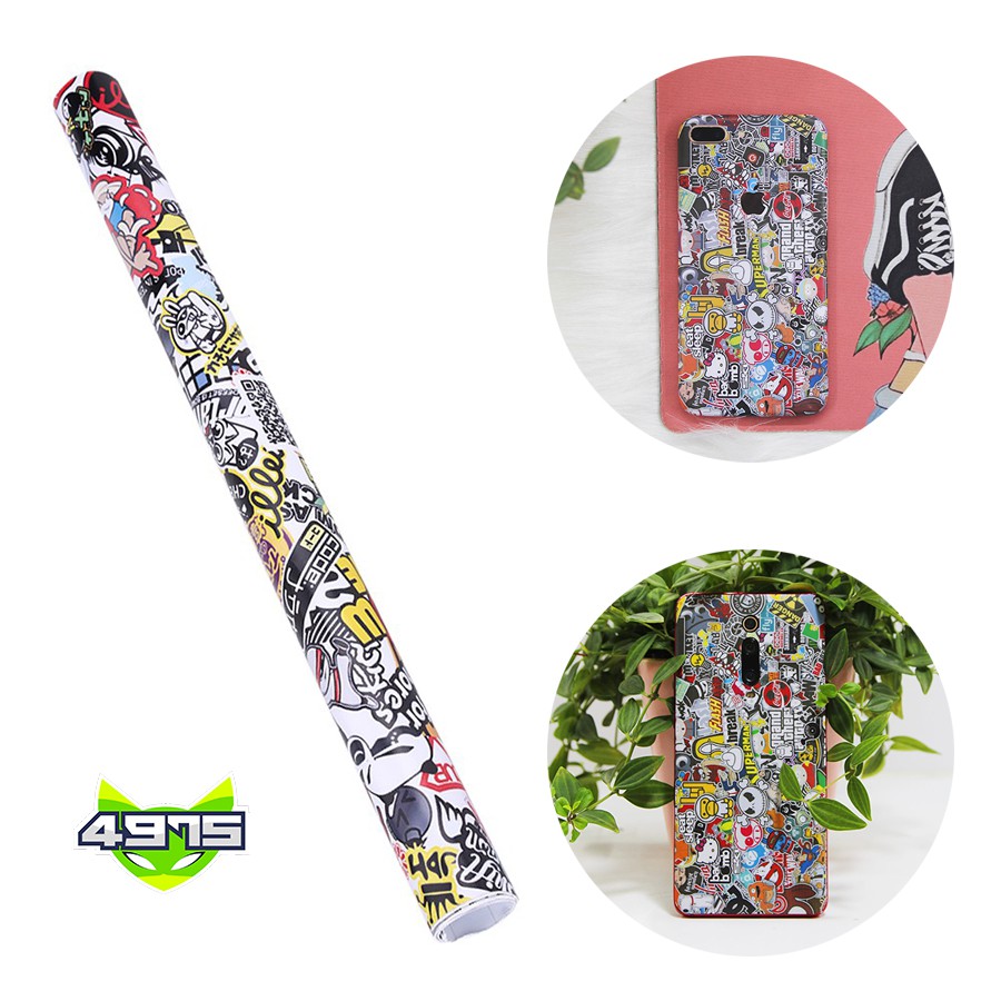 Decal decor dán Đàn, Vali, Mũ bảo hiểm, Ván Trượt, Dán Tường,... Chất liệu cao cấp - Chống Nước - Bền Màu