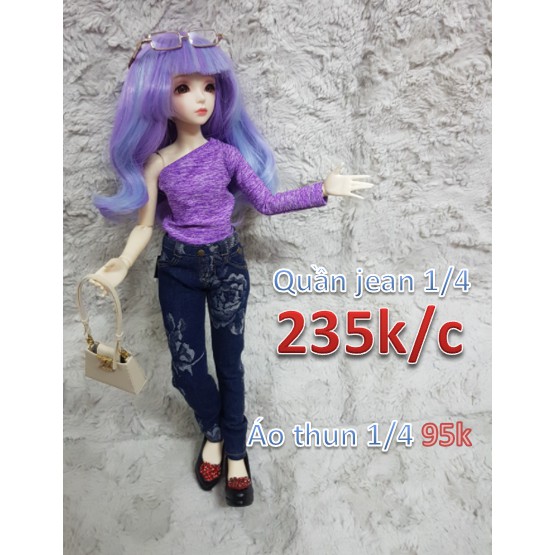 Quần jean BJD dài kiểu kim sa wax thời trang cao cấp size 1/4