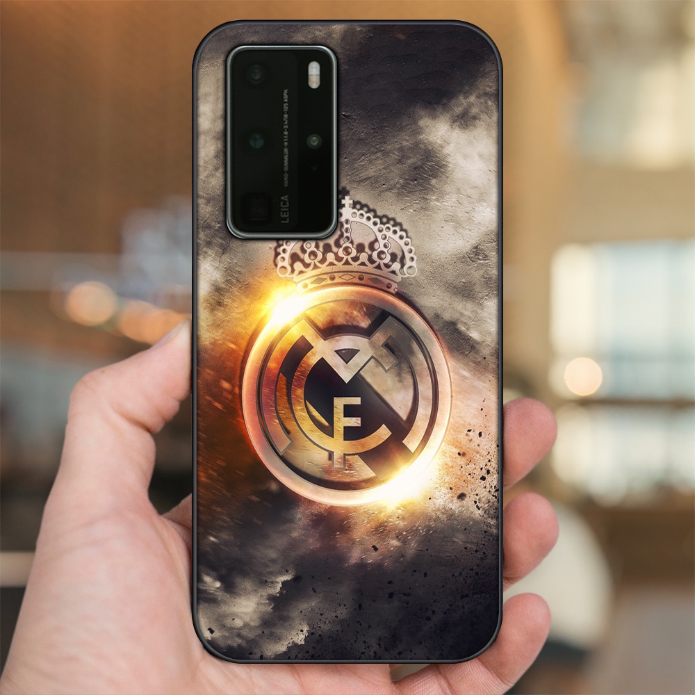 Ốp lưng Huawei P40 Pro viền đen in hình Real Madrid