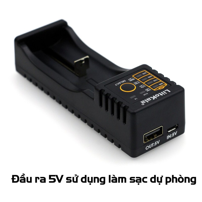 Bộ Sạc Pin Đa Năng LiitoKala Lii-100 Lii-100B Đầu USB Sạc Pin 1.2V/3.7V/3V/3.85V NiMH/Liion/LiFePo4