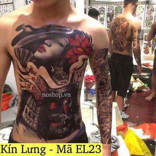 Hình Xăm Dán Cô Gái [NGUYÊN LƯNG] - Mã EL23