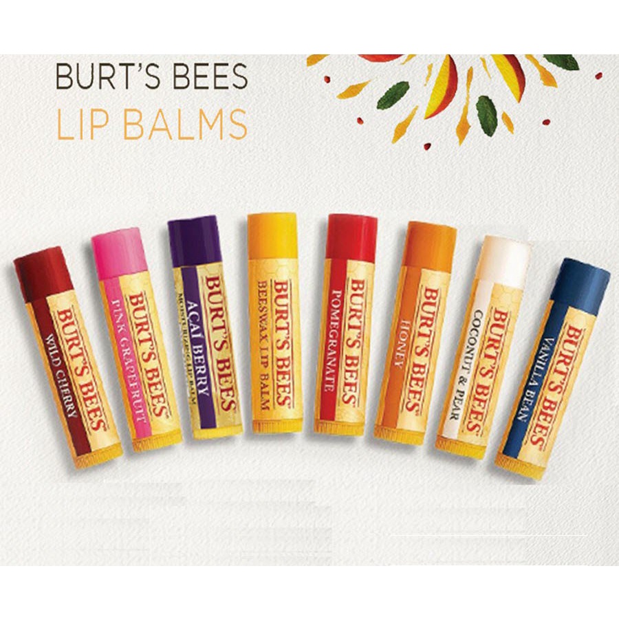 [Hàng Mỹ] Son dưỡng môi thiên nhiên Burt’s Bees không màu dưỡng ẩm lâu và không thâm môi 4.25g