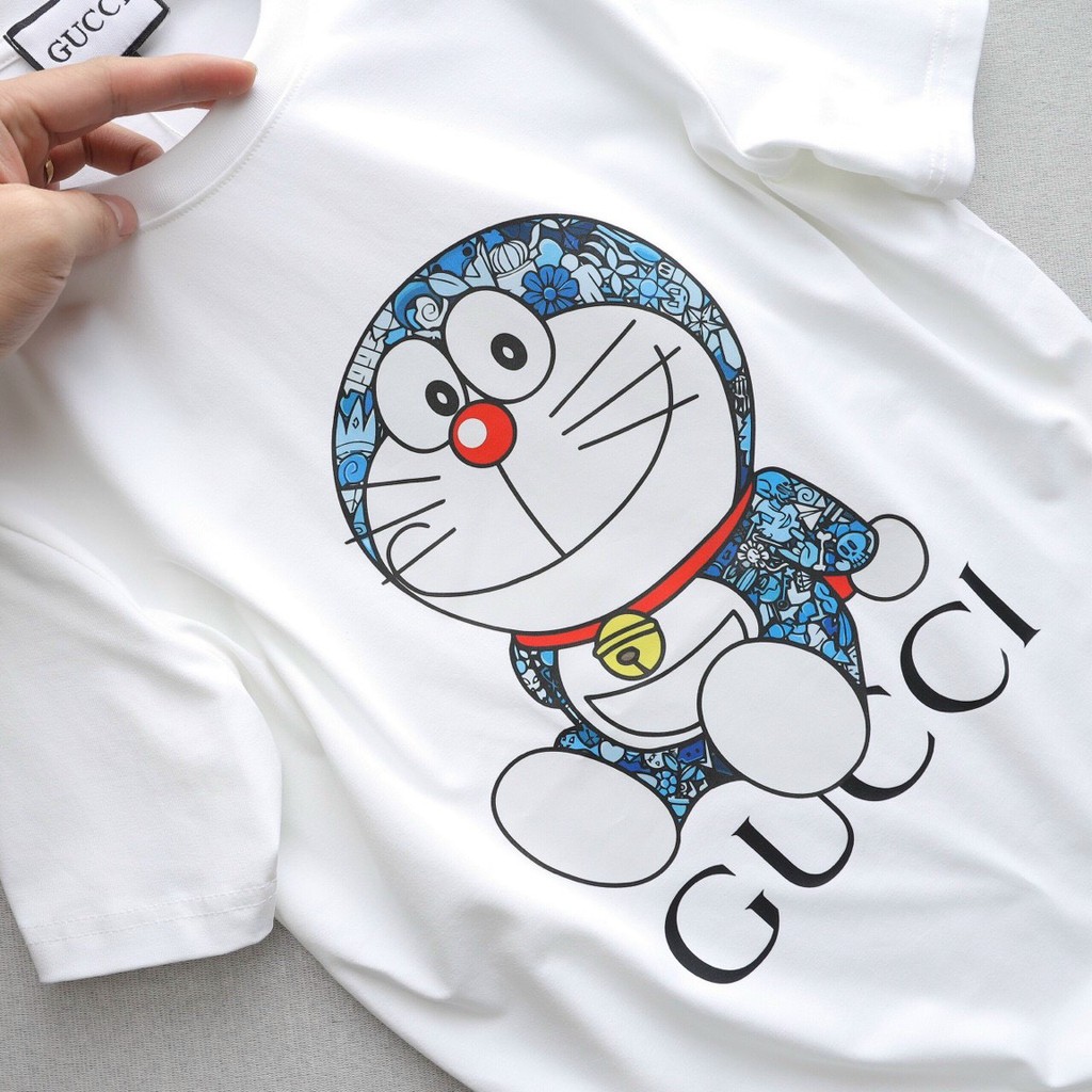 ÁO THUN COTTON NAM NỮ DORAEMON ĐỦ SIZE S-M-L-XL