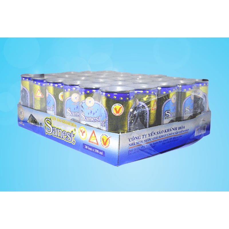 💦CHÍNH HÃNG💦 Nước Yến Sào Khánh Hòa Sanest Lon 190Ml, Khay 30 Lon - 001K30