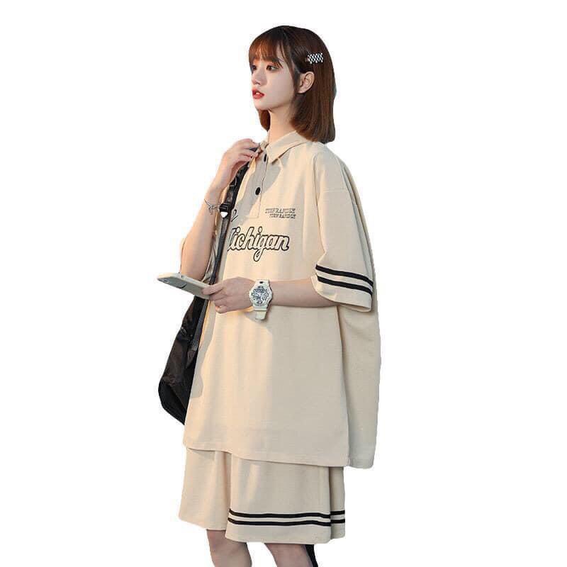 Bộ Đùi Nam Nữ Form Rộng Hàn Quốc Michigan- Bộ Đùi Tay Lỡ  Dày Mịn Thoáng Mát Thiết Kế  Kiểu Dáng Năng Động