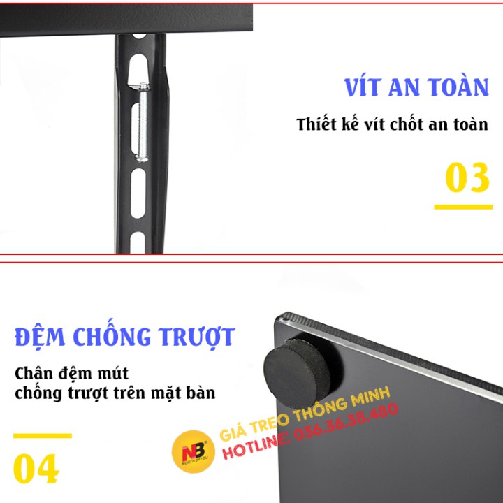 Chân Tivi Để Bàn Đa Năng 32 - 40 - 43 - 49 - 50 - 55 Inch - Chân Đế Tivi Đặt Bàn Mặt Kính Cường Lực - Model: DZ55