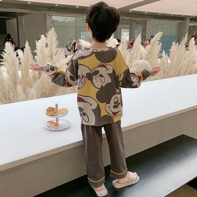 ST20262 - Bộ mặc nhà dài tay cotton bé trai hàng nhập