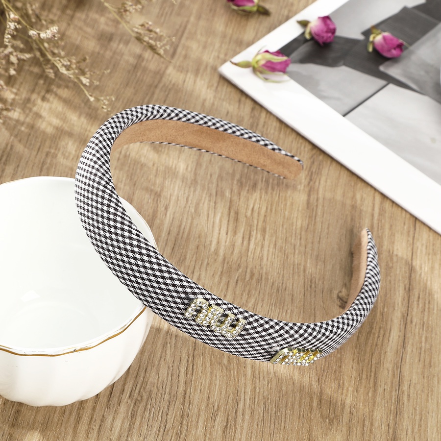 Băng Đô Cài Tóc Họa Tiết Chữ Đính Đá Phong Cách Hàn Quốc Thời Trang Cho Nữ