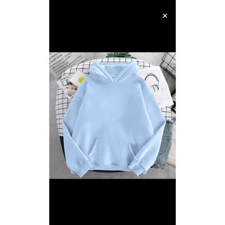 Áo hoodie basic màu xanh biển (38-70kg). hoodie trơn