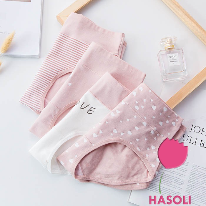 Combo 5 Quần Lót Nữ Cotton Cạp Cao-Quần Lót Gen Bụng Kháng Khuẩn Mềm Mịn S46
