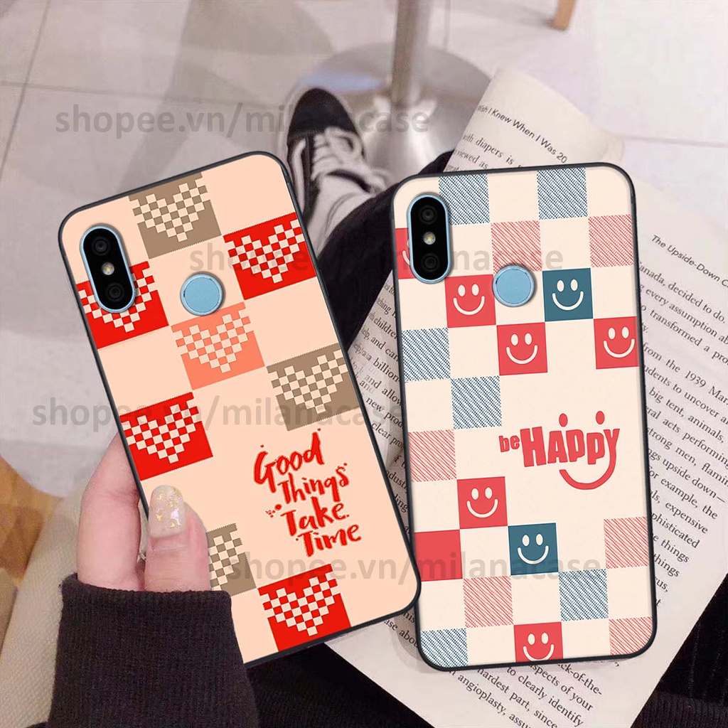 Ốp Xiaomi Redmi 6 Pro / Mi A2 Lite caro họa tiết nhiều màu sắc siêu đẹp thời trang cá tính