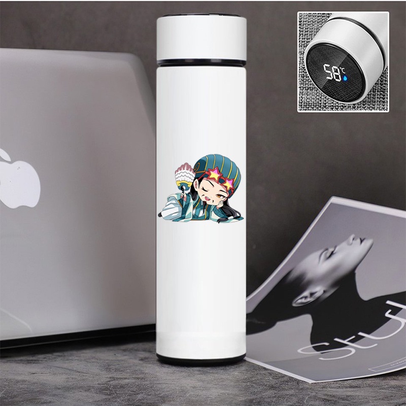 Bình Giữ Nhiệt KHỔNG MINH THÍCH ĐI QUẨY chibi anime Lõi INOX