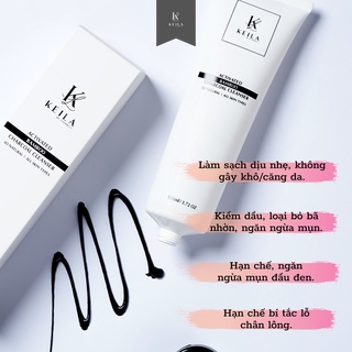 Sữa rửa mặt than tre hoạt tính keila, sữa rửa mặt dành cho da dầu