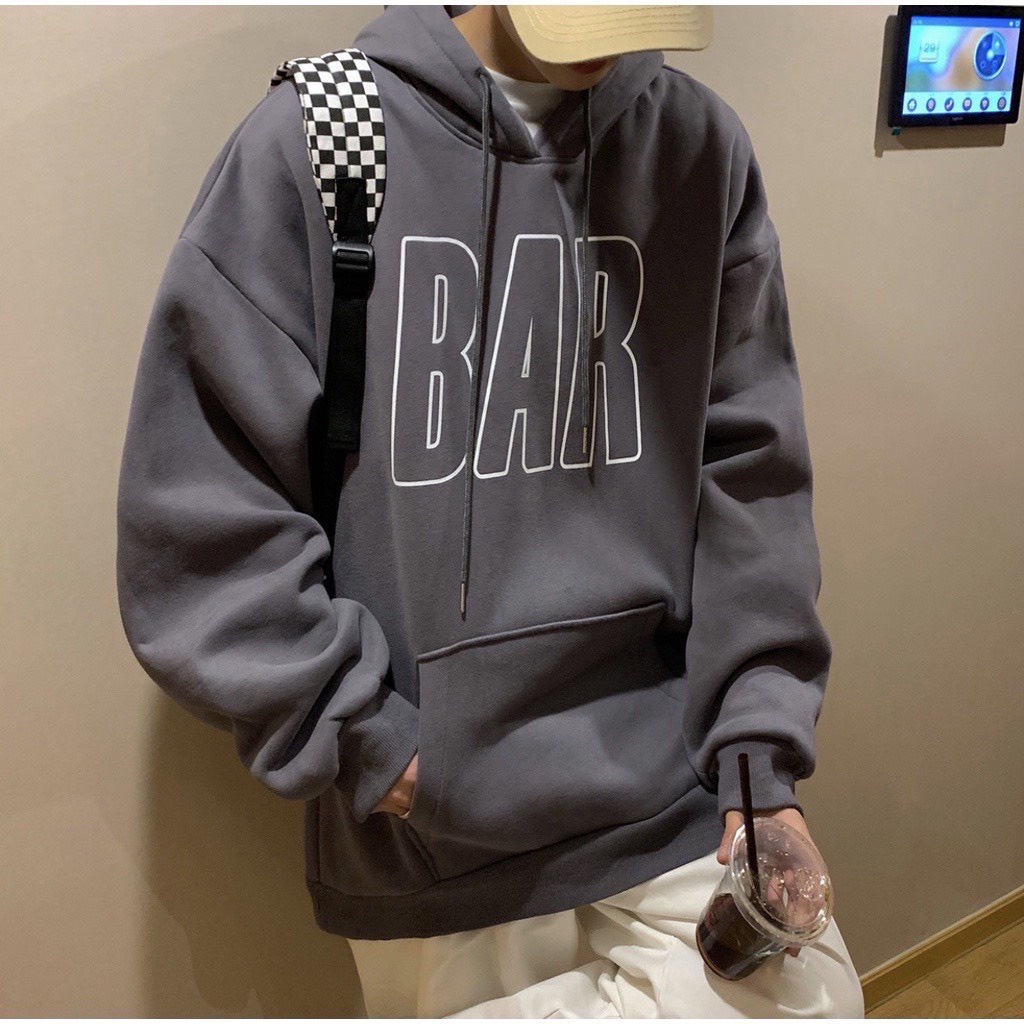 Áo Hoodie, Áo Nỉ có mũ in chữ BAR phong cách ULZZANG cực hót cho nam nữ | BigBuy360 - bigbuy360.vn