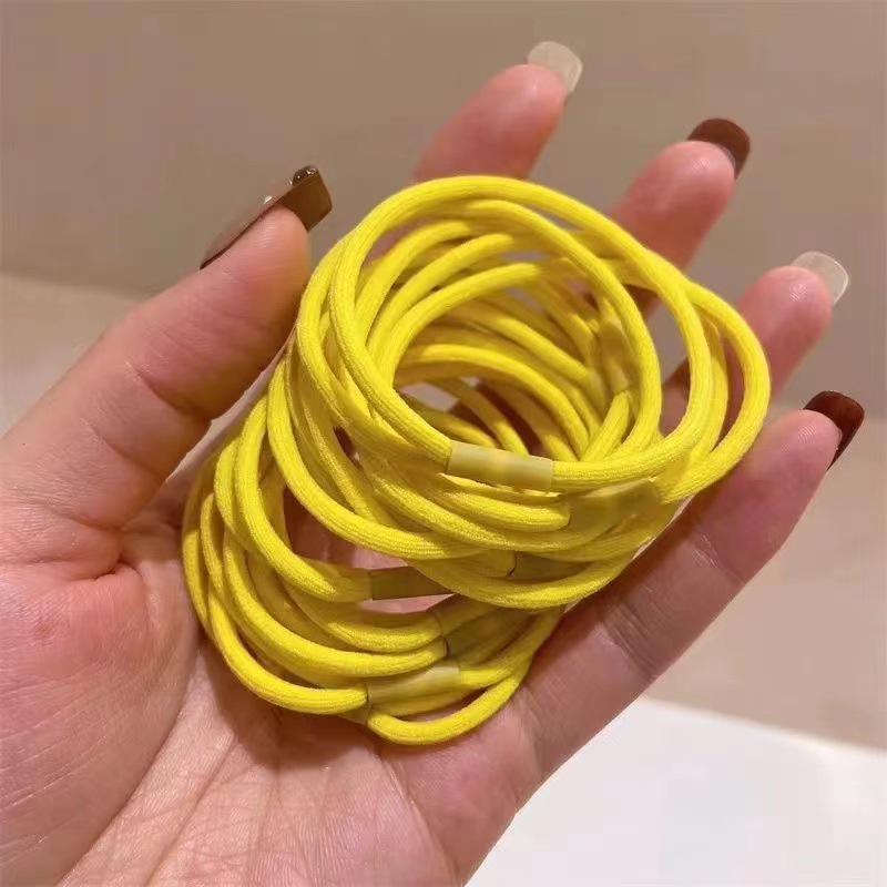 Dây Thun Cột Tóc Màu Đen Dạ Quang Co Giãn 2022