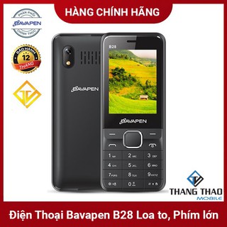 Điện Thoại Bavapen B28 Màn hình lớn 2.4 inch ,Thiết kế cho người già , Loa to , Mới nguyên seal - Hàng Chính Hãng