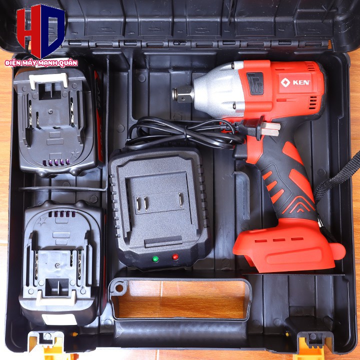 HOT!!!Máy Siết Bulong KEN 88V, Khoan Pin, Bắn Vít, Siết ốc KHÔNG CHỔI THAN, Loại 2 PIN