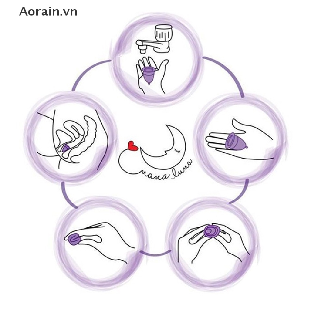 [Hàng mới về] Cốc nguyệt san bằng silicone cấp y tế dành cho phái nữ