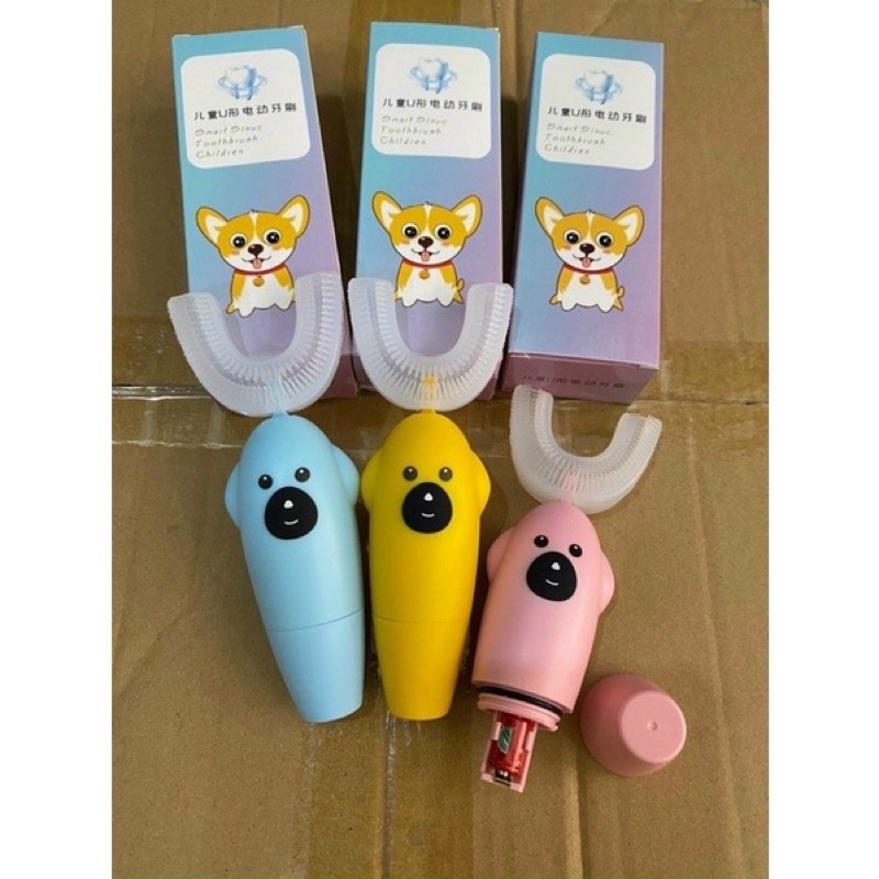 BÀN CHẢI CHỮ U SỬ DỤNG PIN AAA CHO BÉ TỪ 2-8 TUỔI