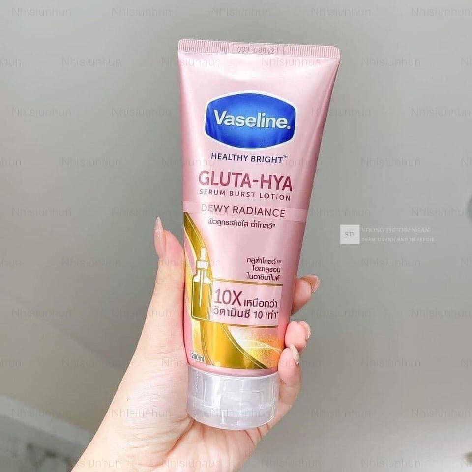 Dưỡng  thể Vaseline Heathy Bright Gluta HYA  Se.ru.m  Burst Lotion 10x