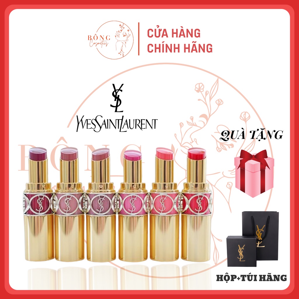 Son YSL Rouge Volupte Shine, Son YSL Dưỡng có màu, Son YSL chính hãng, Bông-cosmestics