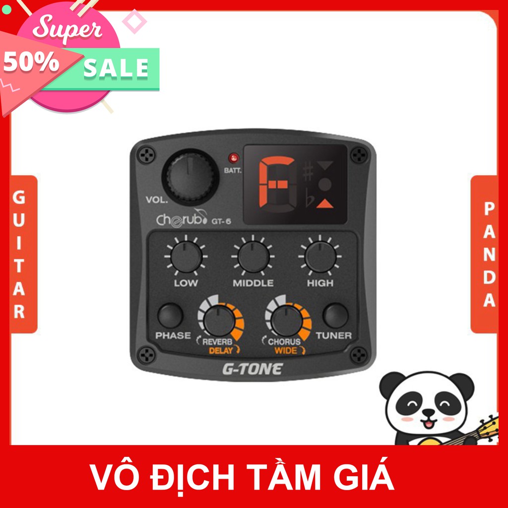 (Chính hãng) EQ Guitar Cherub GT-4, EQ Guitar Cherub GT-6, Thiết bị chỉnh âm Guitar