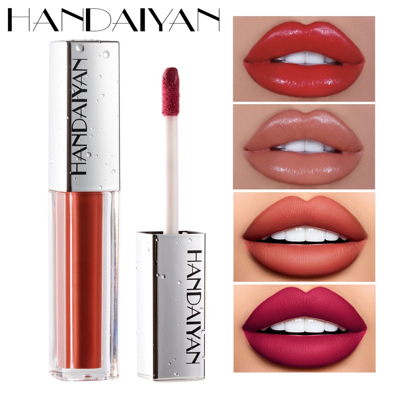 Son kem nội địa Trung Handaiyan Velvet Matte & Cream Moistrurises Lip Gloss nhiều màu lì/bóng cao cấp chính hãng E3