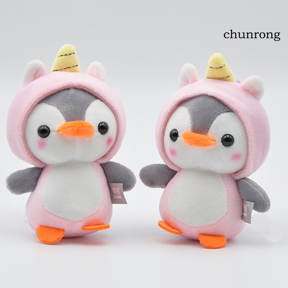 Móc khóa hình chim cánh cụt nhồi bông ngộ nghĩnh xinh xắn