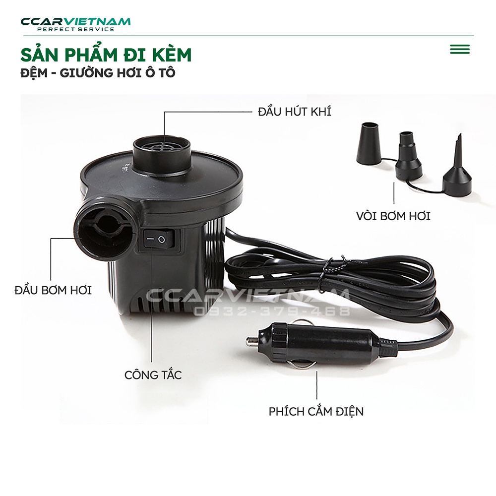 Nệm Hơi Xe Ô Tô, Đệm Hơi Ô Tô, Nệm Hơi Nằm Sau Xe 4, 5, 7 Chỗ - Giường Hơi Dã Ngoại Cao Cấp