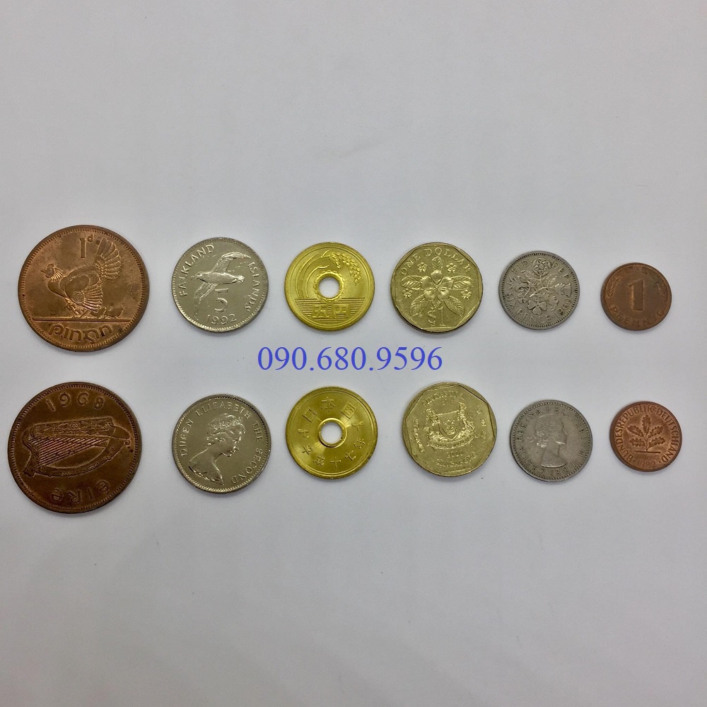 Bộ 6 Đồng Xu Sưu Tầm Kỉ Niệm May Mắn Nhất Thế Giới