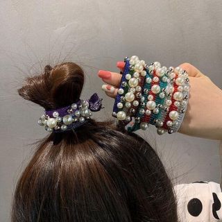 SET 2 CÁI CỘT TÓC KIỂU HÀN QUỐC ĐÍNH HẠT SANG CHẢNH- PKCỌT BEO MÀU