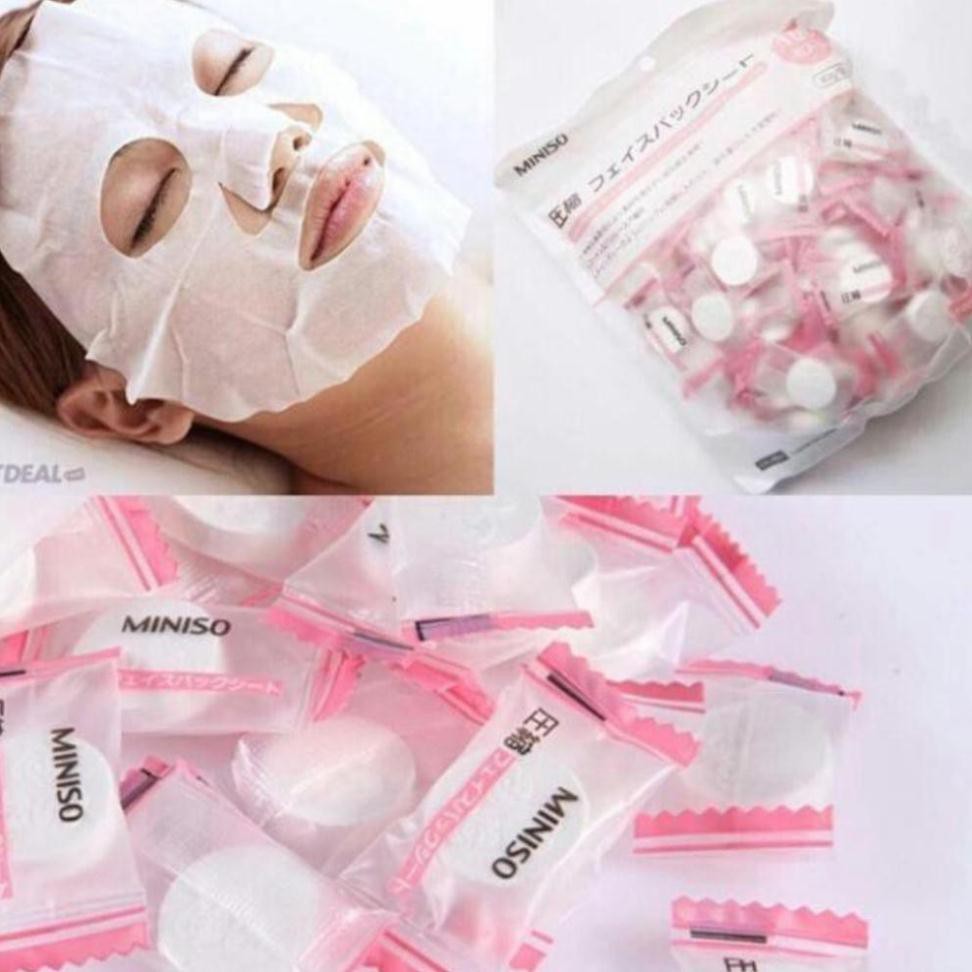 Combo 10 Viên Mặt Nạ Viên Giấy Nén Miniso