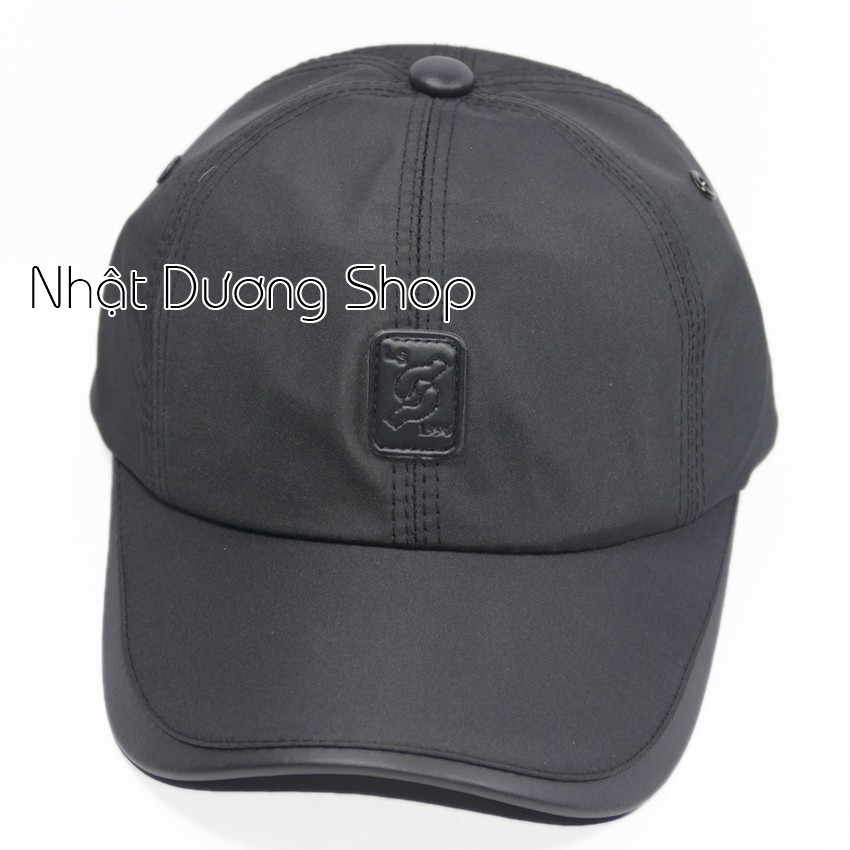 [Nhiều màu] Nón kết nam nữ thời trang vải dù trơn bóng, bọc da mỏ kết của nón độc đáo